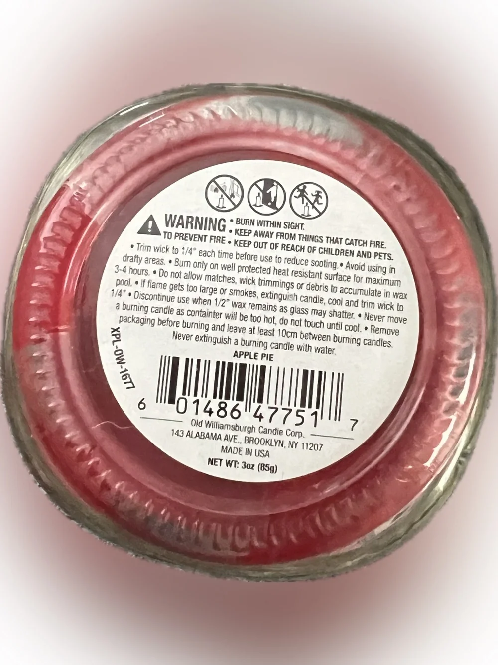 🍄 New Happy Holidays Red Apple Pie Holiday Jar Candle Party Decoration Celebrate